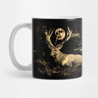 Red deer in the evening forest Mug